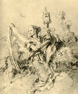 Engel mit Monstranz, 1767-1769, 1928 von Giovanni Battista Tiepolo