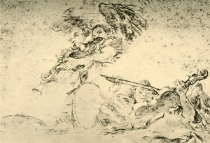 Engler som spiller musikkinstrumenter, c1755, 1928 av Giovanni Battista Tiepolo