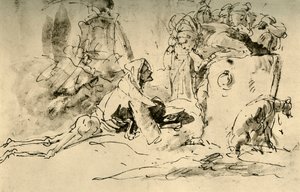 Capriccio, ca 1740-tallet, 1928 av Giovanni Battista Tiepolo