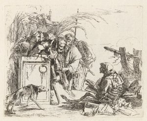 Death Giving Audience, fra Vari capricci (Various Capriccios) av Giovanni-Battista Tiepolo