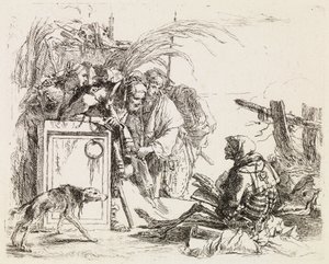 Døden holder audiens, fra Vari Capricci av Giovanni Battista Tiepolo