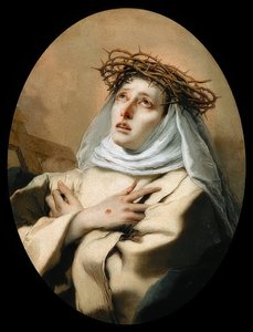 Den hellige Katarina av Siena. 1746 (?) av Giovanni Battista Tiepolo