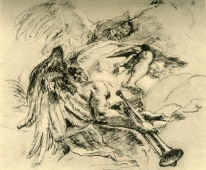 Gruppe von Engeln, um 1754, 1928 von Giovanni Battista Tiepolo