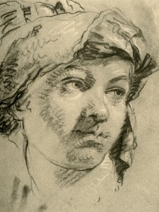 Head of a Girl with a Turban, midten av 1700-tallet, 1928 av Giovanni Battista Tiepolo