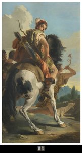 Jeger til hest, 1718-30 av Giovanni Battista Tiepolo