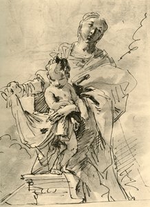 Madonna og barn, midten av 1700-tallet, 1928 av Giovanni Battista Tiepolo