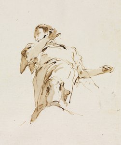 Mann(?) Figur sett nedenfra av Giovanni Battista Tiepolo