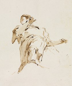 Mannsfigur sett nedenfra, ca. 1740-årene. av Giovanni Battista Tiepolo