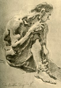 Sittende naken, 1715-1716, 1928