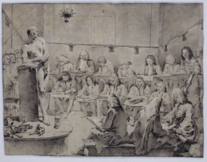 Piazzettas Akademie: Künstler zeichnen einen Akt von Giovanni Battista Tiepolo