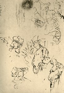 Satyr Herms and Oriental Heads, midten av 1700-tallet, 1928 av Giovanni Battista Tiepolo