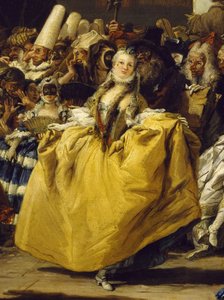 Karnevalsscene eller Menuetten av Giovanni Battista Tiepolo