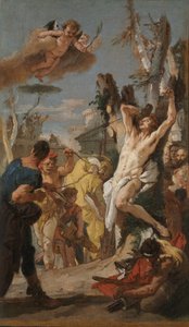Studie for "The Martyrdom of Saint Sebastian" (for augustinerklosteret i Diessen, Tyskland) av Giovanni-Battista Tiepolo