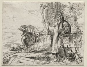 Verschiedene Kaprizen: Der Philosoph mit einem Buch von Giovanni Battista Tiepolo