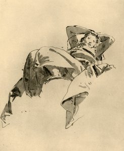 Kvinne i hvile, midten av 1700-tallet, 1928 av Giovanni Battista Tiepolo
