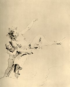Kvinne hviler på skyer og støttet av en amor, midten av 1700-tallet, 1928 av Giovanni Battista Tiepolo