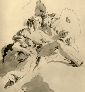 Zephyr and Flora, midten av 1700-tallet, 1928 av Giovanni Battista Tiepolo