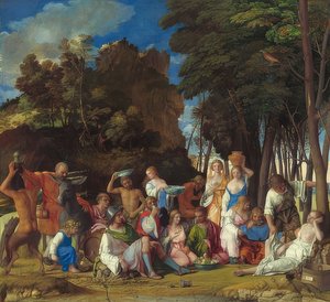 gudenes festival. 1514/29 av Giovanni Bellini