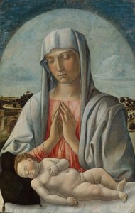 Madonna Adoring the Sleeping Child, tidlig på 1460-tallet. av Giovanni Bellini