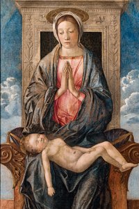 Madonna med sovende baby, av Giovanni bellini, ca. 1470. av Giovanni Bellini