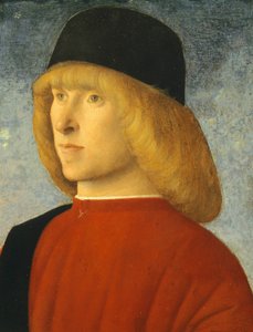 Portrett av ung senator, av Giovanni Bellini (1431-36 - 1516), olje på panel, 35x26,4 cm, ca 1485-1490 av Giovanni Bellini