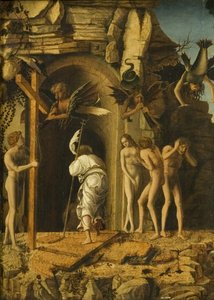 The Descent of Christ into Limbo, ca. 1475-80 (olje på vellum på panel)