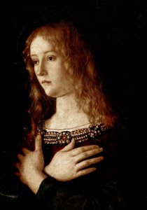 Jomfru og barn med den hellige Katarina av Alexandria og den hellige Maria Magdalena av Giovanni Bellini