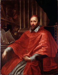 Portrett av den italienske kardinal Ottaviano Raggi (olje på lerret).