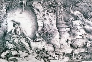 Circe Changing Ulysses Men, c1650 av Giovanni Benedetto Castiglione