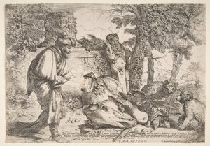 Diogenes søker etter en ærlig mann, ca. 1645-47. av Giovanni Benedetto Castiglione