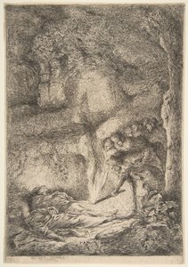 Finne likene til de hellige Peter og Paulus, 1645-51. av Giovanni Benedetto Castiglione