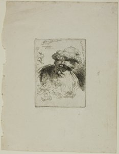 Gammel mann med turban av Giovanni Benedetto Castiglione