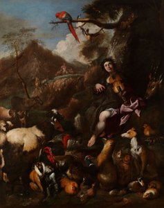 Orfeus synger for dyrene av Giovanni Benedetto Castiglione