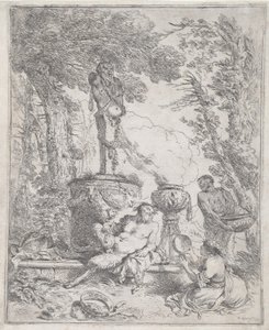 Pan Liggende foran en Herm av Giovanni Benedetto Castiglione