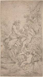 Pan og Olympus av Giovanni Benedetto Castiglione