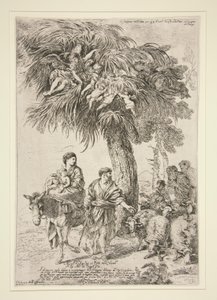 Flykten til Egypt av Giovanni Benedetto Castiglione
