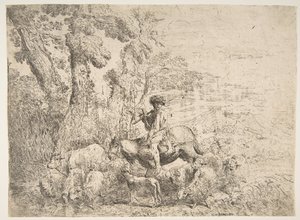 Ung gjeter til hest, 1638. av Giovanni Benedetto Castiglione