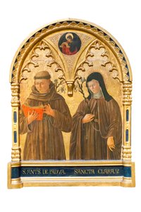 St Anthony av Padua og St Clare av Assisi