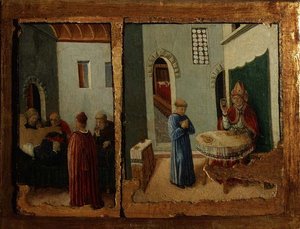 To scener fra St. Savinos liv (panel)