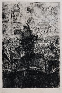 På Operaen i Paris, ca. 1880 (stripet på papir) av Giovanni Boldini