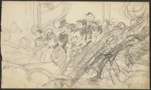 Publikum ved et parisisk teater I av Giovanni Boldini