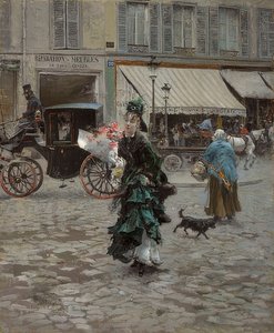 Når du krysser gaten. 1873-75 av Giovanni Boldini
