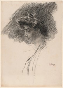 Byste av en ung kvinne i profil av Giovanni Boldini