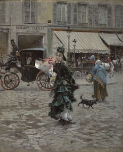 Crossing the Street, 1873-75 av Giovanni Boldini