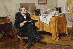 Interiør med figur, av Giovanni Boldini av Giovanni Boldini
