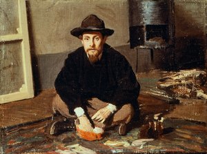 Portrett av Diego Martelli, rundt 1865, av Giovanni Boldini (1842-1931), olje på lerret av Giovanni Boldini