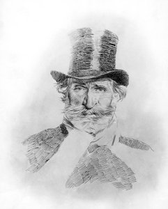 Portrett av Giuseppe Verdi (Roncole Verdi av Giovanni Boldini