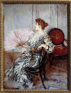 Portrett av Madame Torri, danser ved Operaen. Maleri av Giovanni Boldini av Giovanni Boldini