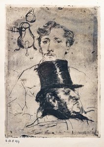 Portrett av Rodenbach (etsing og tørrpunkt) av Giovanni Boldini