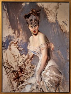 Portrett av skuespillerinnen Alice Regnault av Giovanni Boldini
